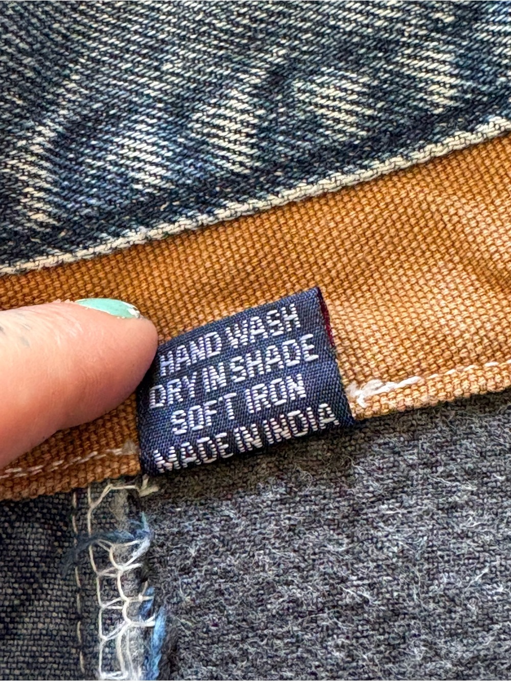 Custom Reworked Carhartt A-line Mini Skirt, Repurposed Denim, One Of A Kind, 28” - Picture 7 of 10